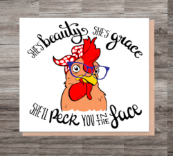 Funny Chicken Birthday Card, Card for Birthday, Greetings Card,